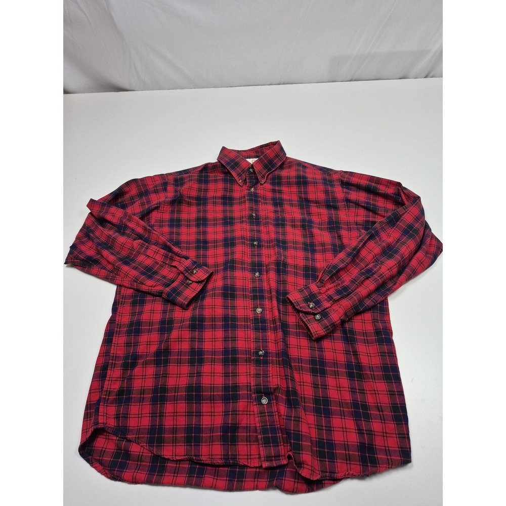 Viyella Shirt Mens M Red Plaid Flannel Button Down Long Sleeve Casual Canada